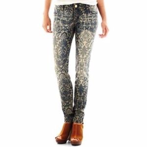 Print Skinny Jeans By Sacred Virtue Size 5 New